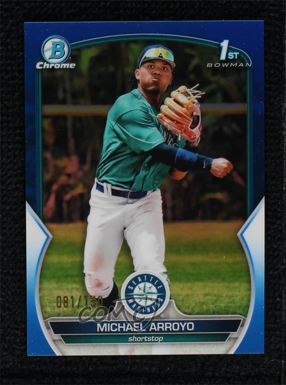 2023 Bowman Chrome Prospects Blue Refractor 81/150 Michael Arroyo #BCP-63 7c7