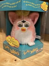 Vintage Furby Babies 1999 Pink/White With Yellow Hair New Sealed Box Rare