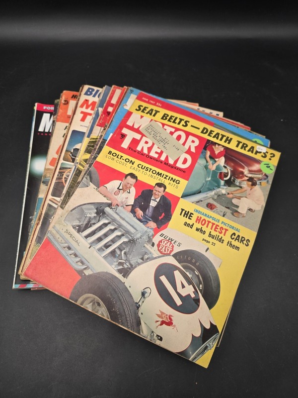 Motor Trend 50s 60s 70s Automotive Hobbyist Magazines Lot Of 19