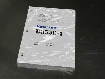 Komatsu D355C-3 Bulldozer Service Manual Repair Shop Book