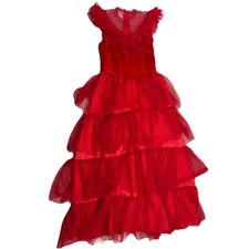 Beetlejuice Lydia Deetz Adult Medium Spirit Halloween Costume Red Dress F2