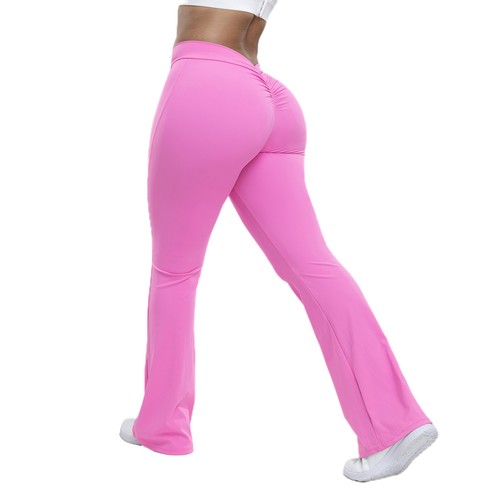 Peach trumpet pants for women, yoga high waisted and hip lifting tight pants, wi - Picture 7 of 20