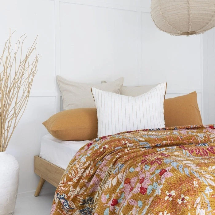 Miami Indian Kantha Quilt Throw – Boho Style - Image 2 of 3