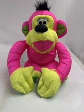 Puffalumps Monkey Wild Thing Fisher-Price Neon Pink Gorilla 1994 Vintage Plush