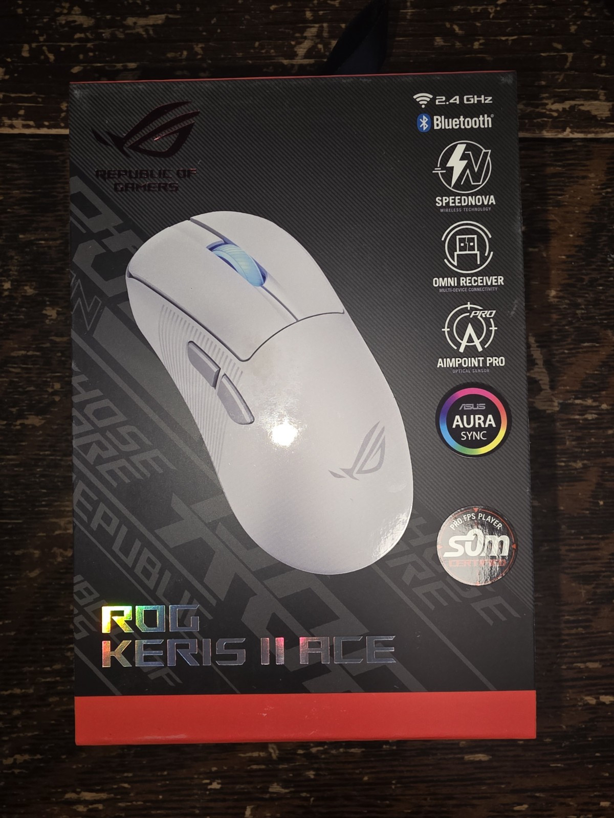ASUS ROG Keris II WL Ace 54g Ergonomic Mouse 42000 DPI Micro Switch