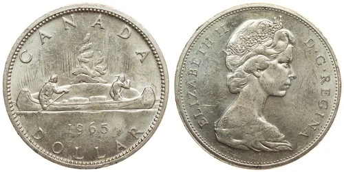 Canada - Dollar 1965 - Elizabeth II, Silver