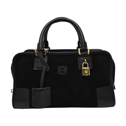 LOEWE Amazona Handbags Vegan leather Black Free Shipping | Duties Paid