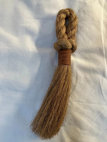 Vintage Antique Small Soft Whisk Clothing/Hat Brush Knotted Handled 