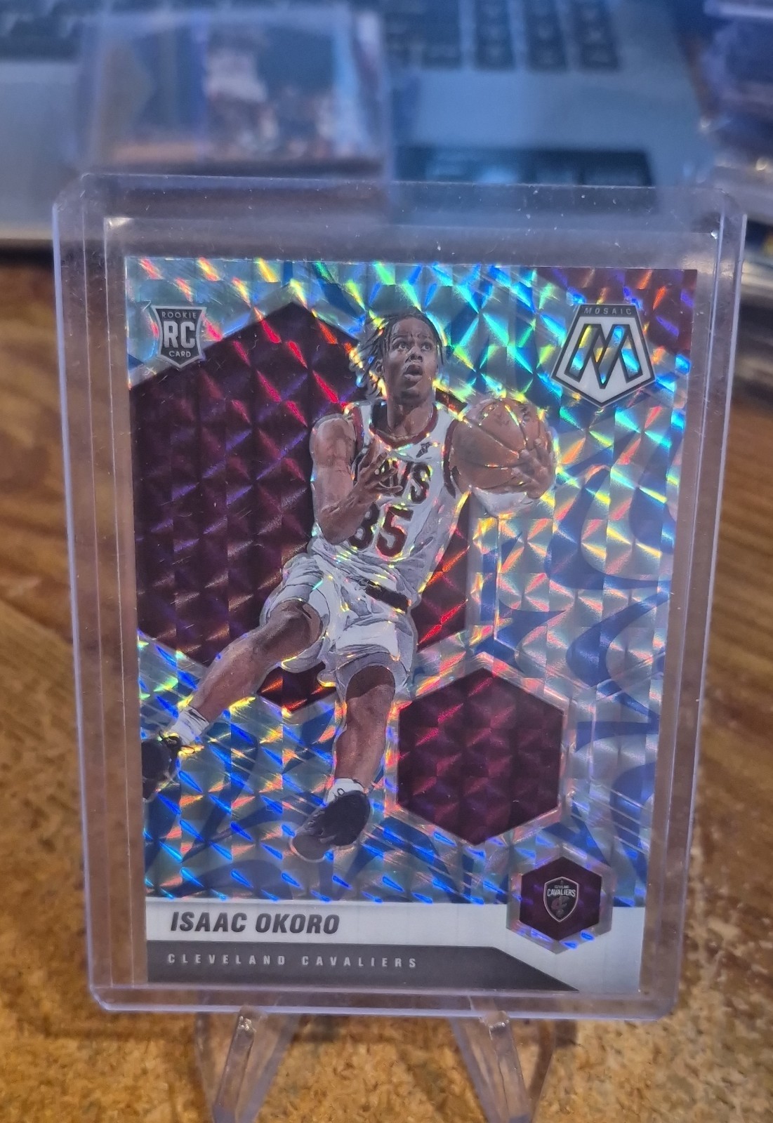 2020-21 Panini Mosaic - Rookie Isaac Okoro #212 Reactive Blue Prizm (RC)