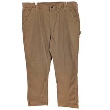 Carhartt Carpenter Pants Mens 40x30 Khaki B324 DKH Relaxed Fit Canvas Workwear
