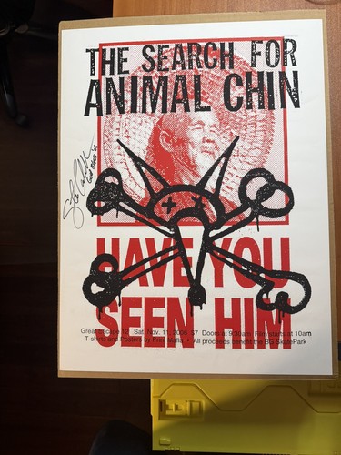 The Search for Animal Chin Poster Steve Caballero Autograph Print 23”x17.5”