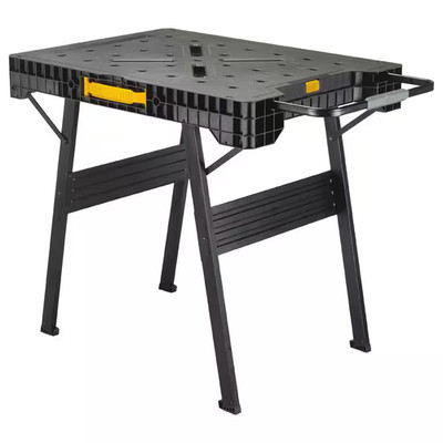 33 In. H Plastic Folding Portable Sawhorse Workbench