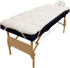 Deluxe Quilted Fleece Massage Table Pad Set with Face Cradle Cover Soft Cushione