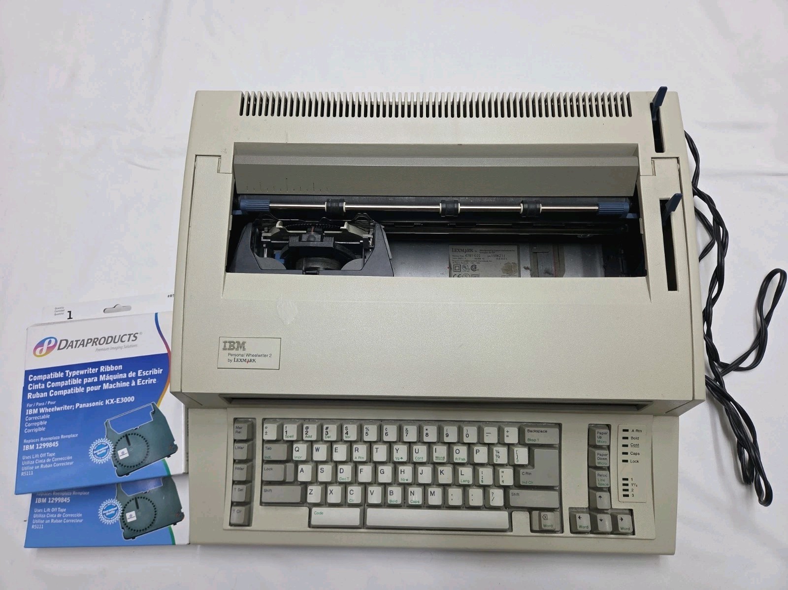 IBM Personal Wheelwriter 2 Typewriter Lexmark 6781-025