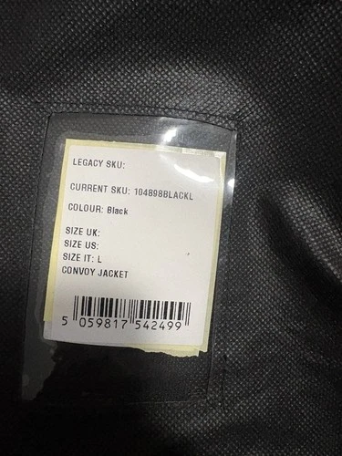 Belstaff Convoy Men’s Bomber Jacket L Black Cotton Twill Lined Zip/Button image 10