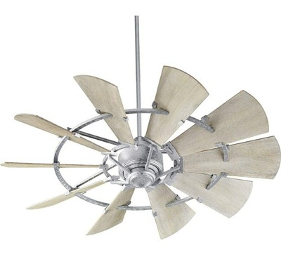 Quorum Windmill 52'' Fan, Galvanized - 95210-9