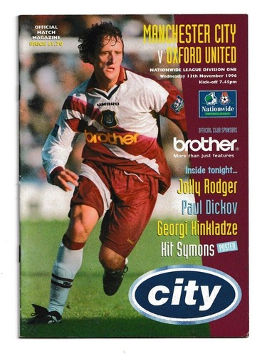 Manchester City 1996/97 Season select from menu of Home League Programmes, - Picture 4 of 6