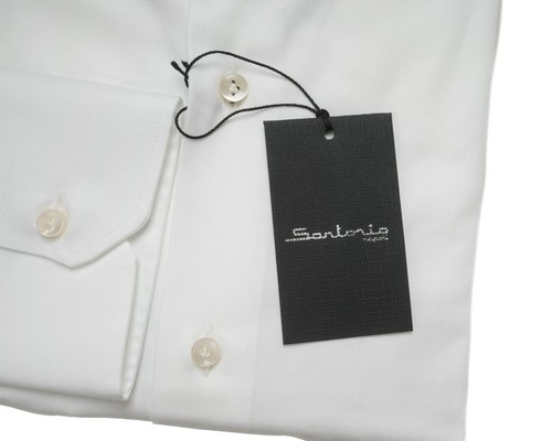 Sartorio by Kiton $650 White Cotton Spread Collar Dress Shirt (40 eu) 15.75 US - Picture 4 of 4