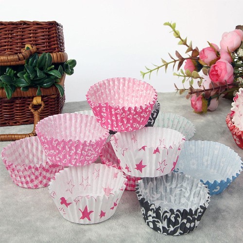 100pcs Bun Wrapper 100PCS Party Case Muffin Cases Cup Baking Cake Cupcake Paper