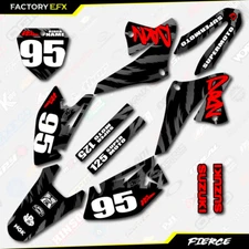 Black & Red Fierce Racing Graphics Sticker Kit fits Suzuki DRZ125 08-22 DRZ 125