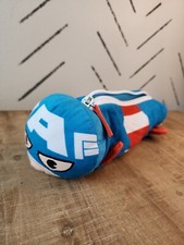 Yoobi X Marvel Captain America Barrel Pencil Case Zip Closure Plush Fabric Schoo