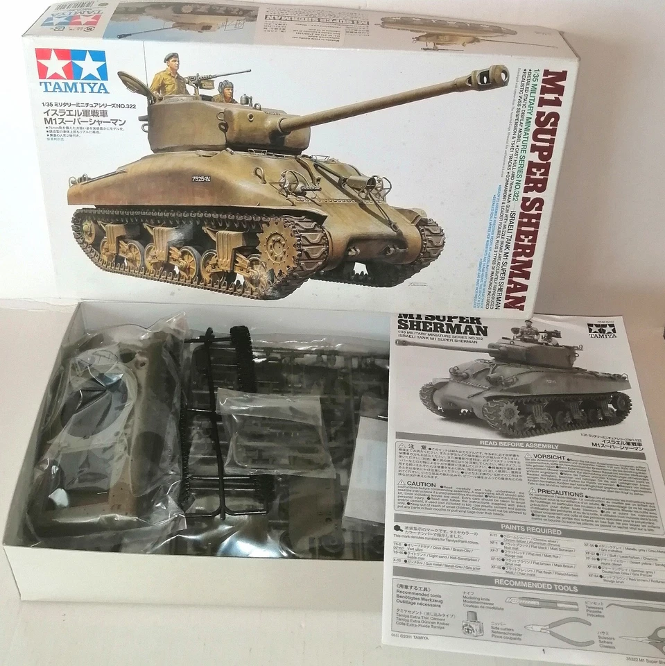 TAMIYA 1/35 CARROARMATO M1 SUPER SHERMAN KIT MONTAGGIO N0.322 - Immagine 2 di 2