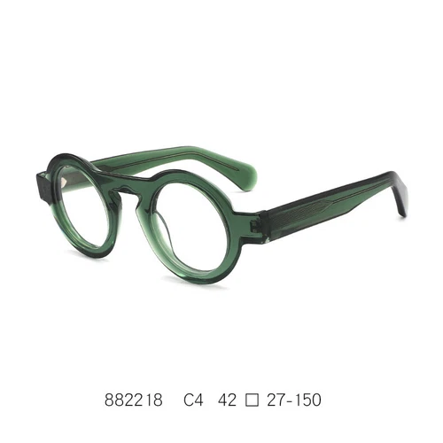 NUEVO Marco de gafas retro redondas marca de lujo hechas a mano de acetato para hombres mujeres - Imagen 15 de 21