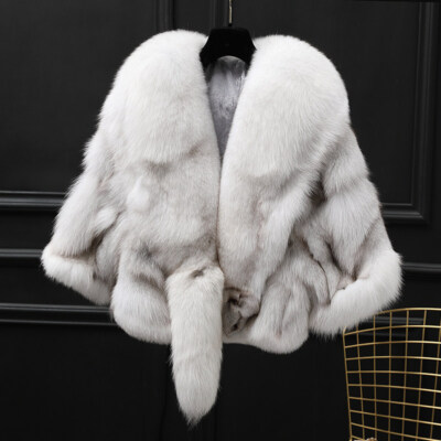 for pets only カシミヤ100% Women's 100% Real Fox Fur Short Jacket Winter Fur Coats Outwear