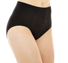 BALI Women's Comfort Revolution Seamless Cooling Brief Panty 803j SIZE 6/7 BLACK