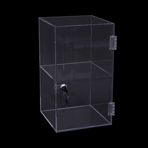 Vitrina de encimera de 2 capas 20*20*35 cm vitrina de seguridad con bloqueo - Imagen 8 de 10