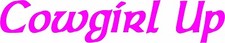 Pink Vinyl Decal- Cowgirl Up Girls Stickers Hunt Country Girl Fun Graphics Car