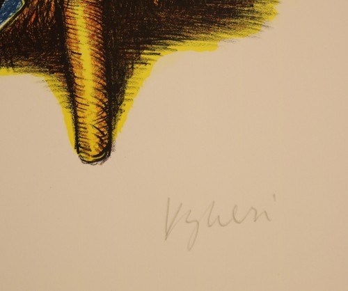 TINO VAGLIERI - Lithographie signiert - 50x70 cm " Druckprobe - kein Führerkasten - Bild 3 von 5