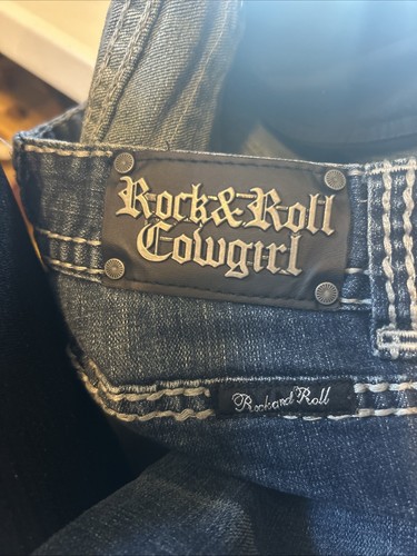 Rock N Roll Cowgirl Jeans Women’s Tag Sz 27/34 Sz 28/33 Regular Blue Denim - Picture 6 of 6