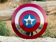 22" Captain America Shied Metal For Cosplay Roleplay Avenger Shield Movie Prop
