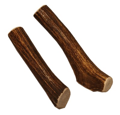 Medium Whole Twin Pack (for 20-45 lb Dogs and Puppies) Premium Grade Elk Antl...