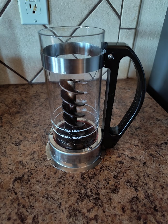 Glass Roasting chamber w/ Auger for Nesco Coffee Bean Roaster CR1010