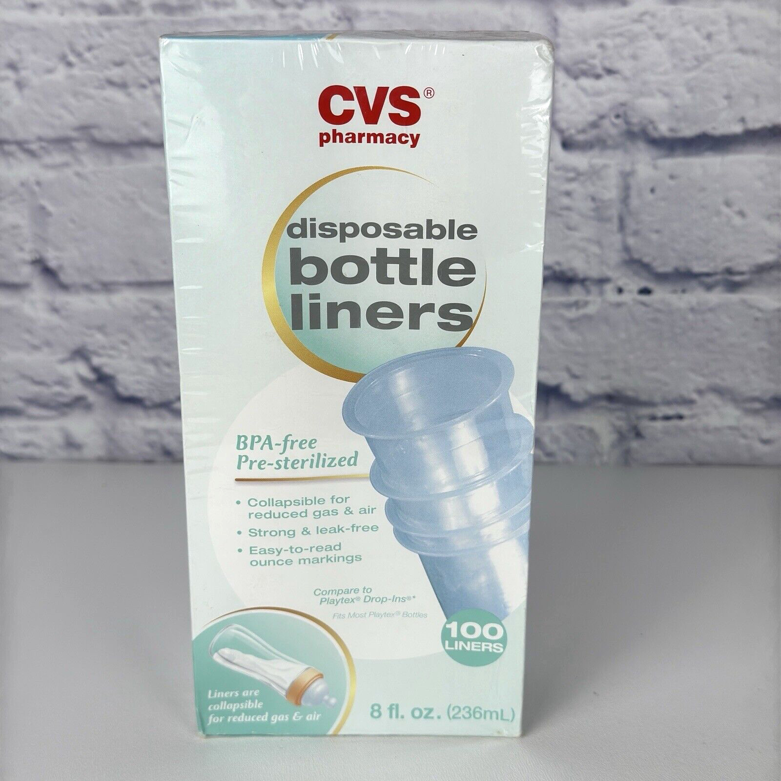 CVS Disposable Bottle Liners 100 Count 8 oz BPA Free 2011 Ne