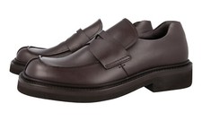 PRADA CHUNKY RUNWAY PENNY LOAFER DRESS SHOES 2DG110 BROWN NEW US 10 EU 43