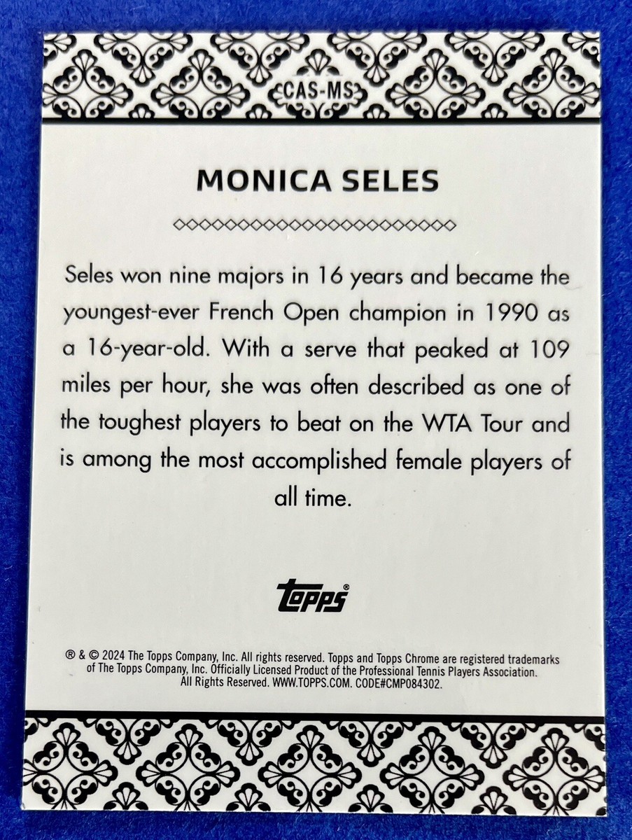 Monica Seles 2024 Topps Chrome Tennis ACES REFRACTOR INSERT Card