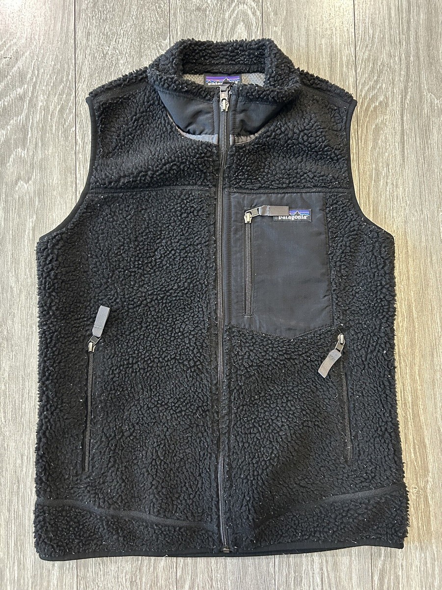 Patagonia Fleece Vest Mens Small Retro Deep Pile Full Zip Adult