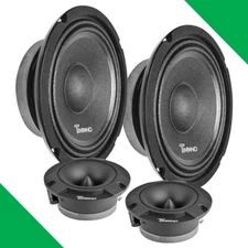 TIMPANO CAR AUDIO BUNDLE 2x 6.5" MIDBASS SLIM SPEAKER + 2x 3.85" SUPER TWEETER