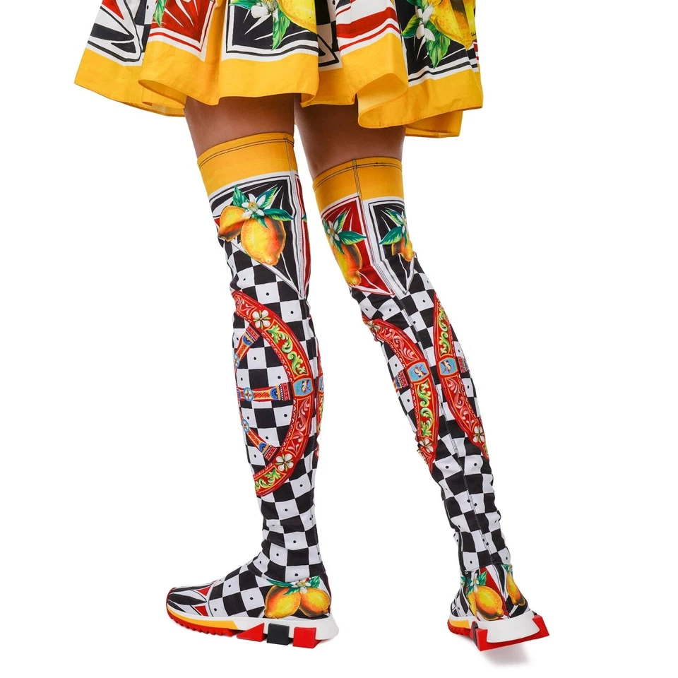 Dolce & Gabbana Carretto лимон кроссовок ботинки SORRENTO черный красный 39 США 9 10080 - Изображение 2 из 4