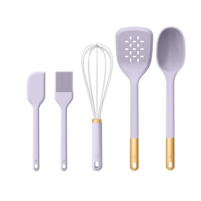 5-Piece Kitchen Tool Set, Lavender 