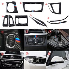 10pc For Bmw 3 4 Series F30 F34 2013-2019 Carbon Fiber Cover Frame Accessories A