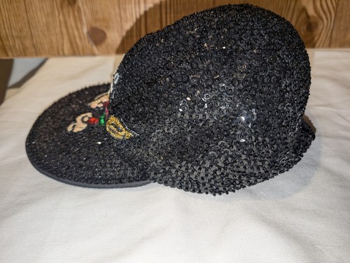 Very Rare Vintage 80s Mickey Mouse Fully Beaded Sequin Hat One Size Fits Most - Picture 2 of 11