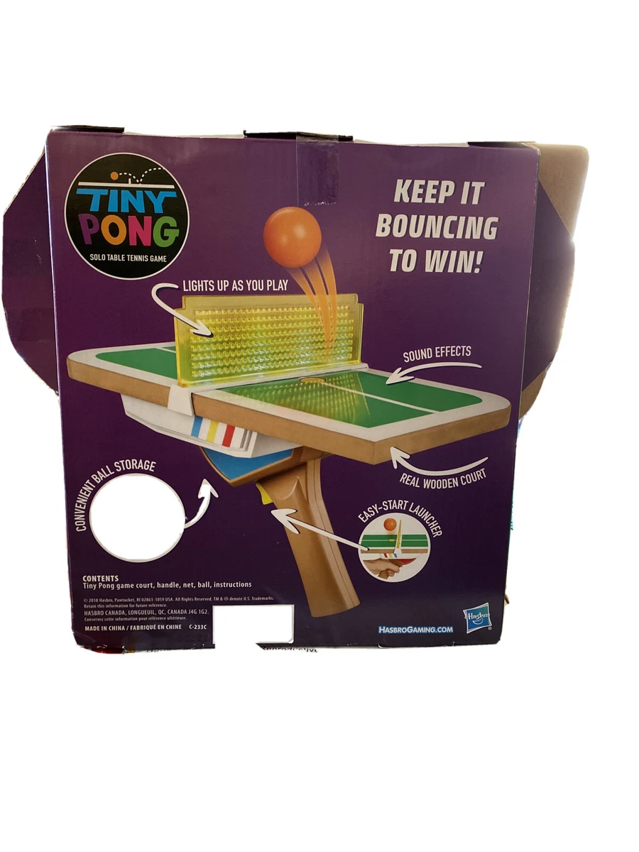 Tiny Pong Solo Table Tennis Kids Electronic Handheld Game Ages 8