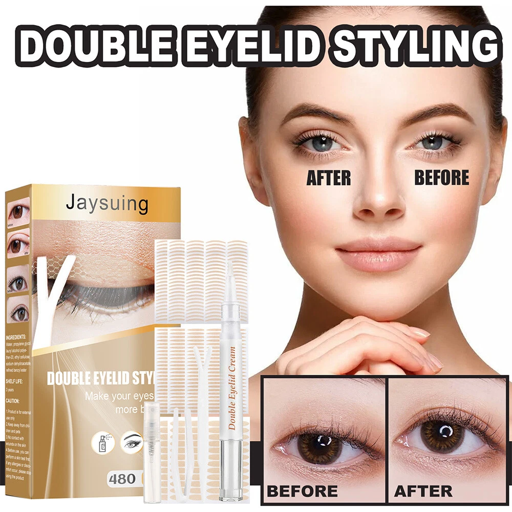 480pcs Eyelid Tape Adhesive Eye Lift Strips Stickers Double Waterproof  Makeup