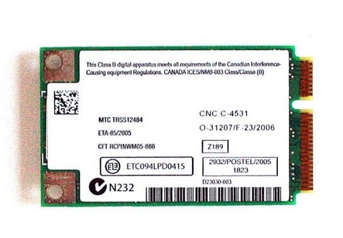 SONY VAIO VGN-SZ P/N:1-417-641-13 Wireless PCI LAN Card - 第 1/2 張圖片