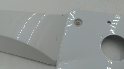 14 BMW I8 Rear Bumper Cover License Plate Trim White *gouges* 51127336308 - Picture 5 of 8