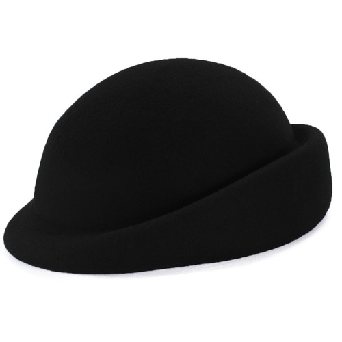 Womens Vintage Style 100% Wool Felt Beret Derby Plain Hat Millinery Craft A553 - Picture 46 of 50